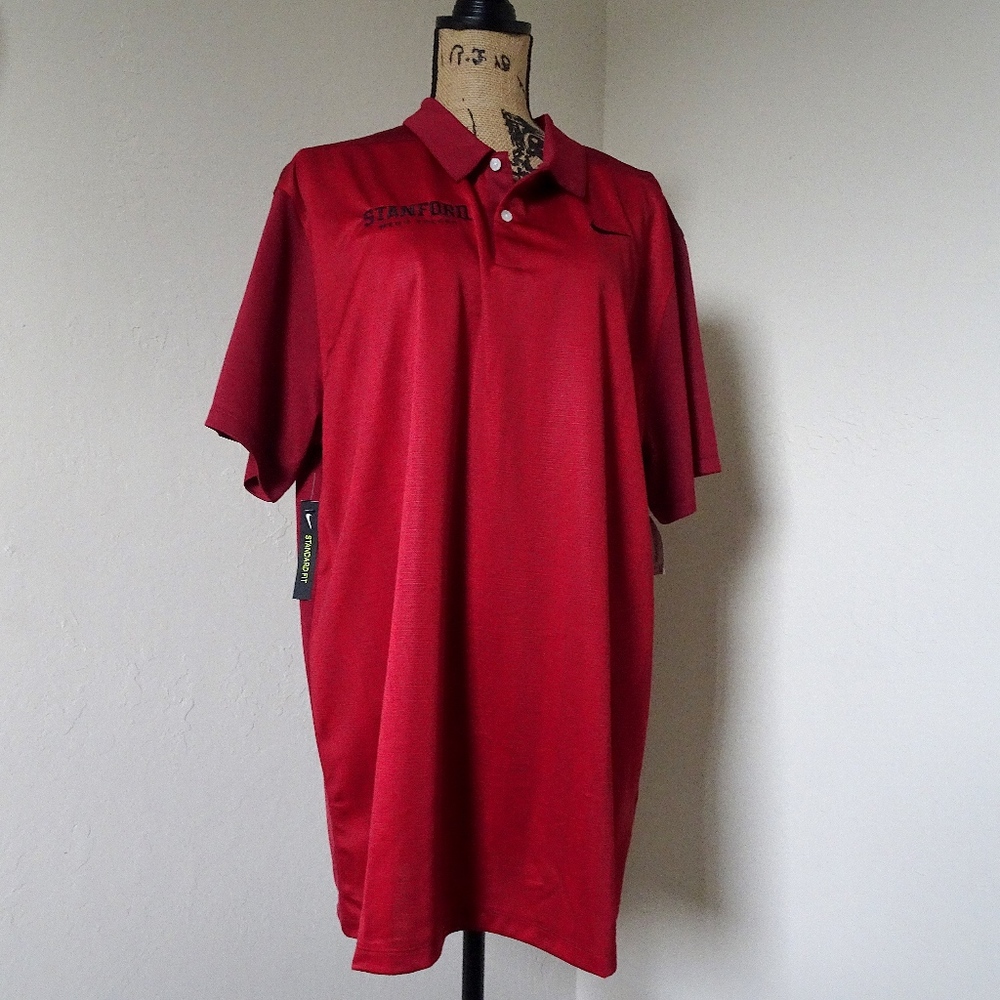NWT Nike Dri-Fit Stanford Men's Soccer Polo Shirt